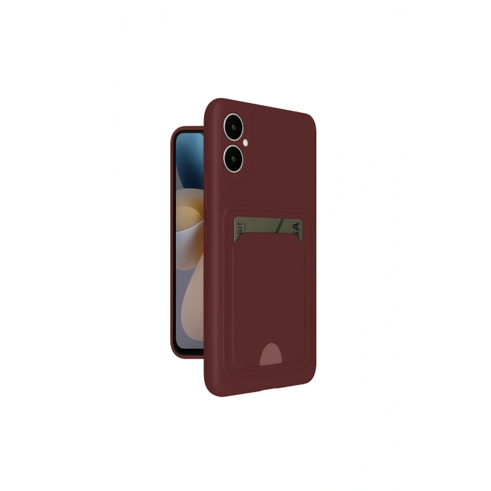 Samsung Galaxy A05 Kelvin Kartvizitli Silikon - Bordo