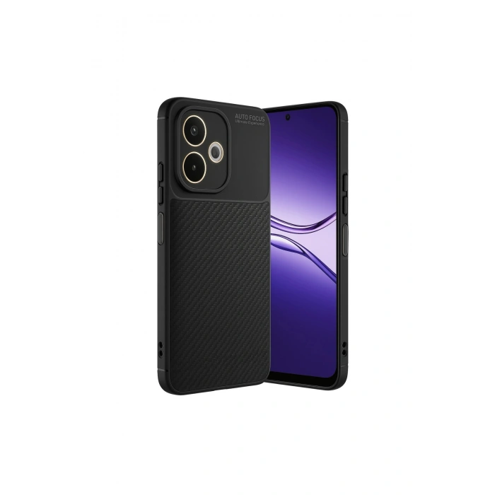 Oppo A5 Pro 4g Kılıf Auto Focus Karbon Kapak - Siyah
