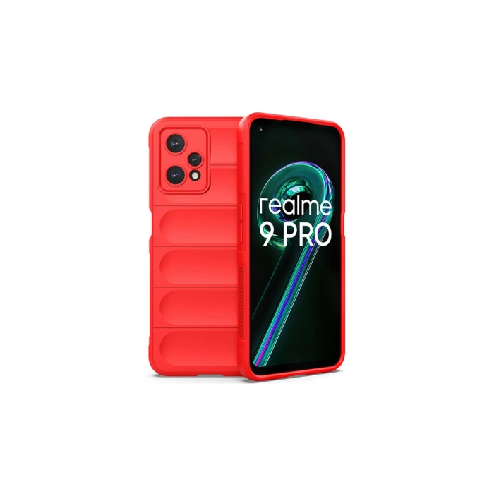 Realme 9 Pro 5g Kılıf Optimum Silikon - Kırmızı