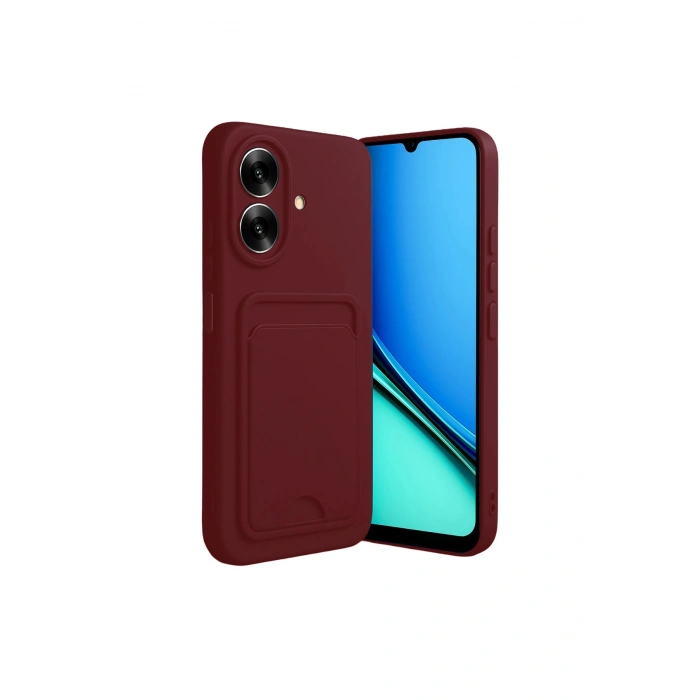Realme Note 60 Kelvin Kartvizitli Silikon - Bordo