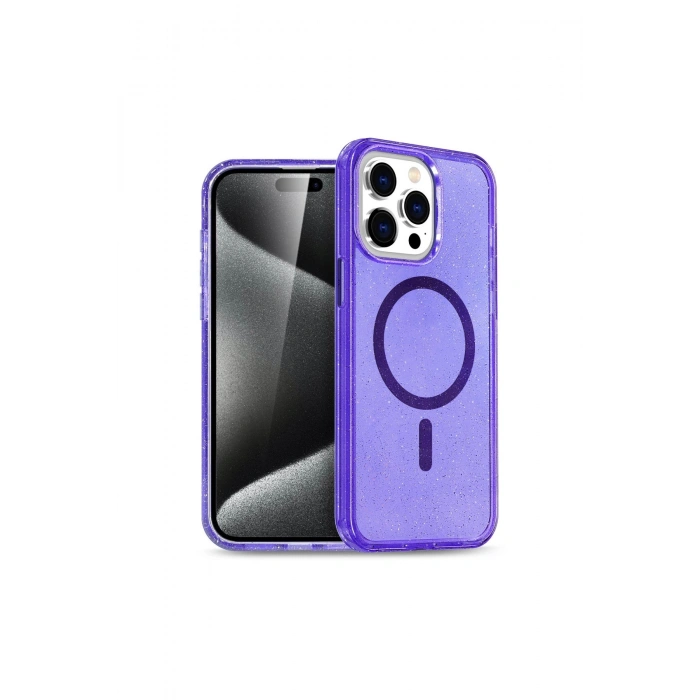 İphone 14 Pro Kılıf Magsafe Kapak - Mor