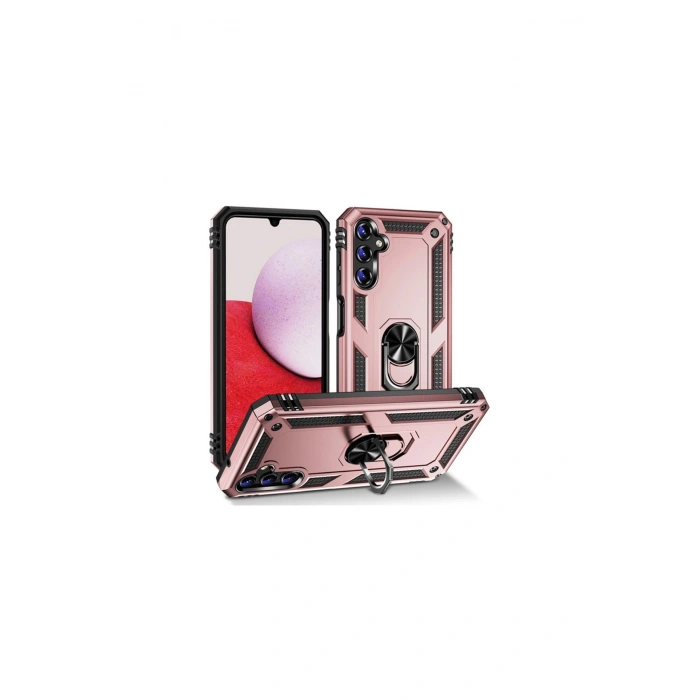 Samsung Galaxy A04s Kılıf Sofya Yüzüklü Silikon Kapak - Rose