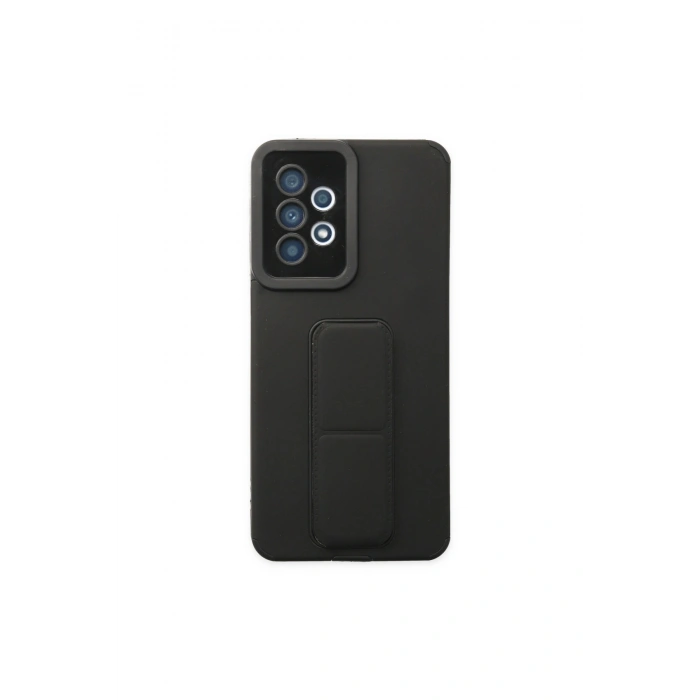 Samsung Galaxy A33 5g Kılıf Mega Standlı Silikon - Siyah