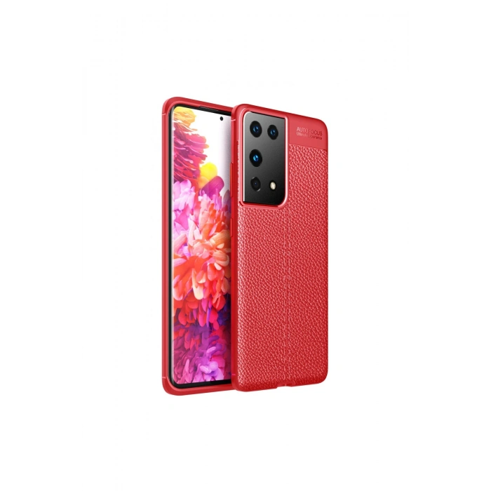 Samsung Galaxy S21 Ultra Kılıf Auto Focus Kapak - Kırmızı