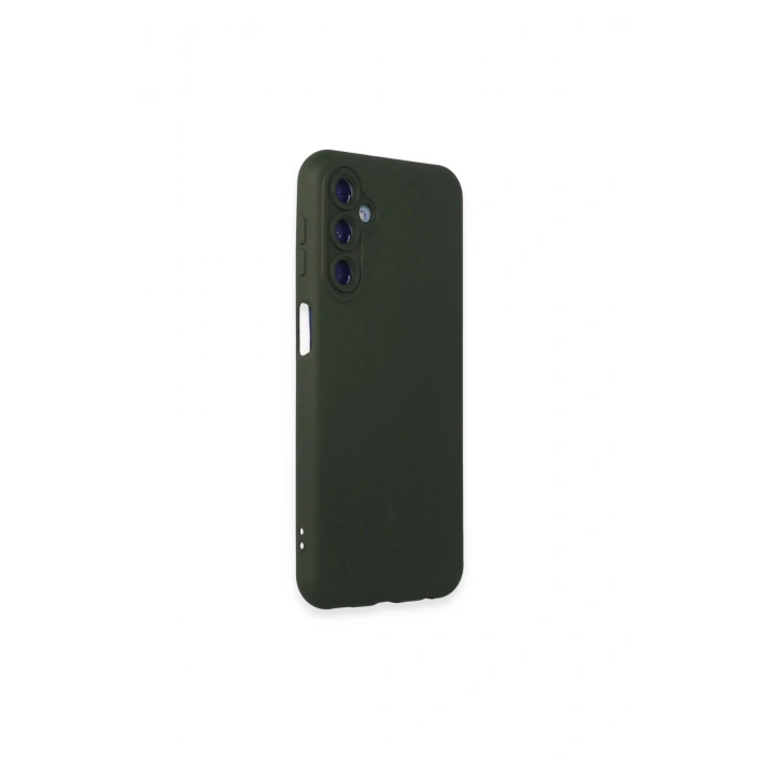 Samsung Galaxy M14 5g Kılıf Nano İçi Kadife Silikon - Koyu Yeşil