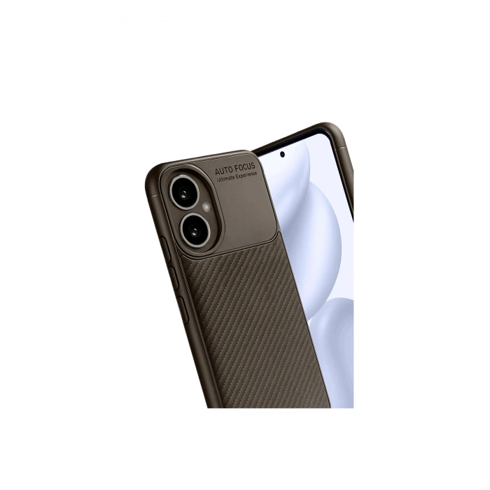 Honor 400 Kılıf Auto Focus Karbon Kapak - Kahverengi