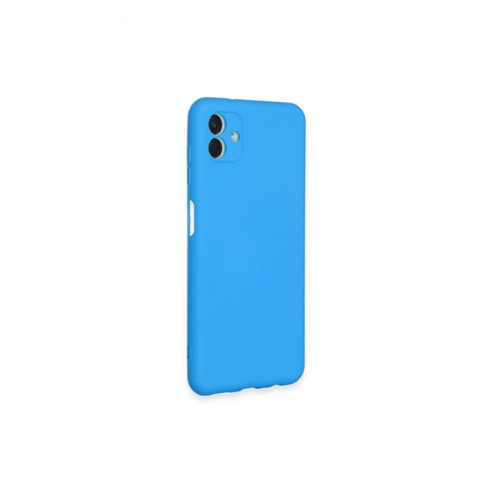 Samsung Galaxy A04e Kılıf Nano İçi Kadife Silikon - Mavi