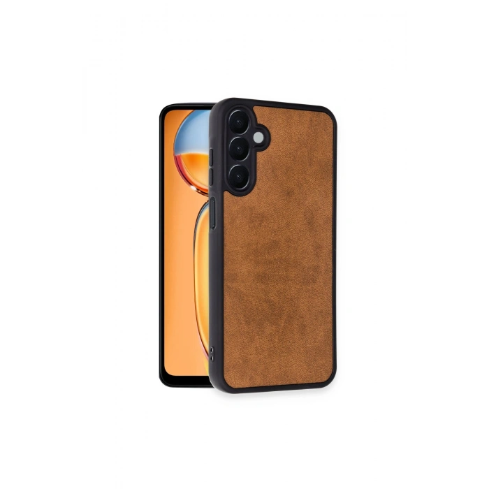 Samsung Galaxy M15 Kılıf Aras Deri Kapak - Taba