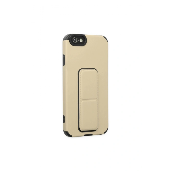 İphone 6 Kılıf Mega Standlı Silikon - Gold