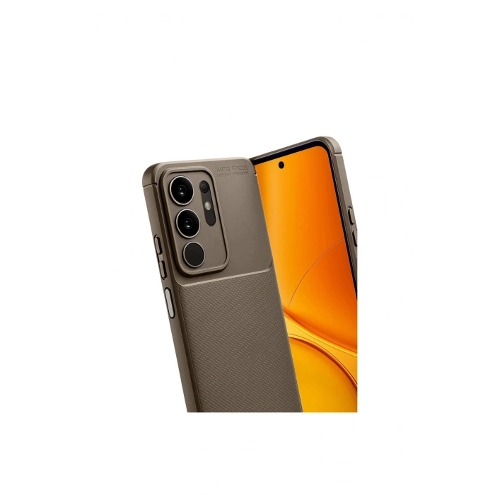 Vivo Y29 4g Auto Focus Karbon Kapak - Kahverengi