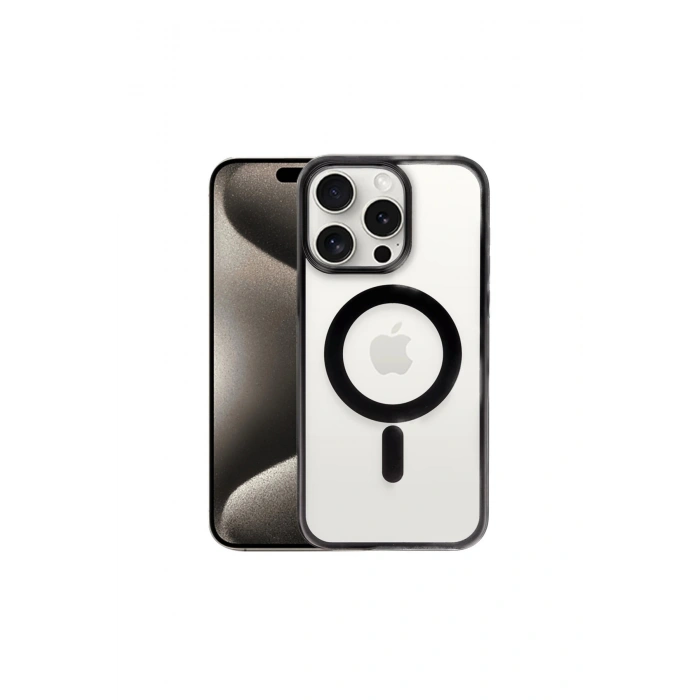 İphone 15 Pro Max Kılıf Erozi Magsafe Kapak - Siyah