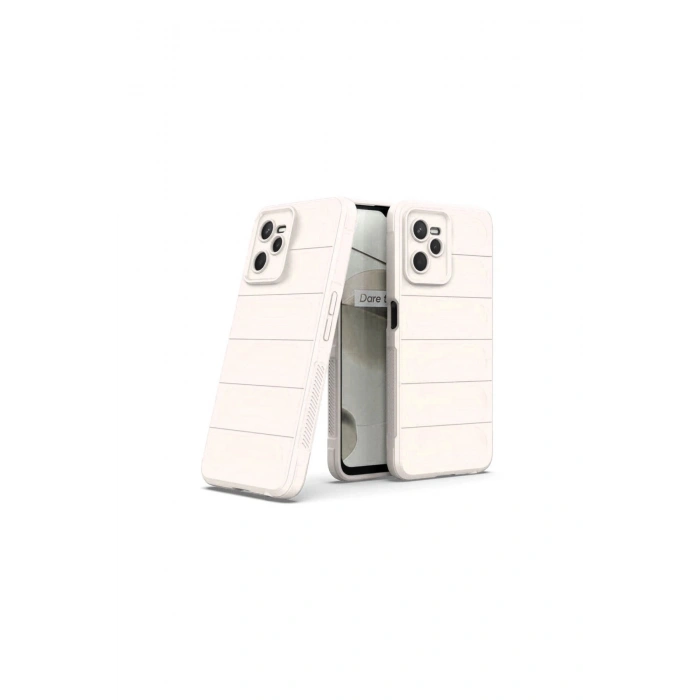 Realme C35 Kılıf Optimum Silikon - Krem