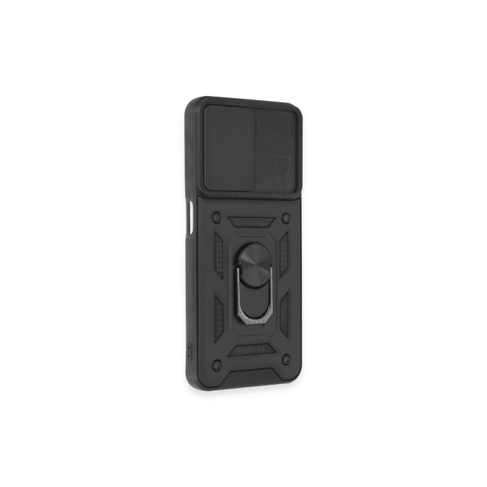 Realme C35 Kılıf Pars Lens Yüzüklü Silikon - Siyah