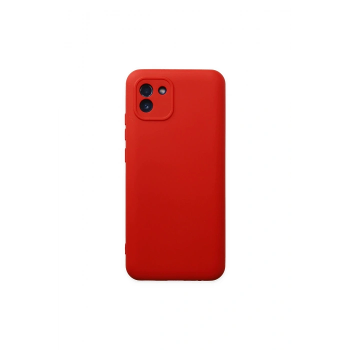 Samsung Galaxy A03 Kılıf Nano İçi Kadife Silikon - Kırmızı