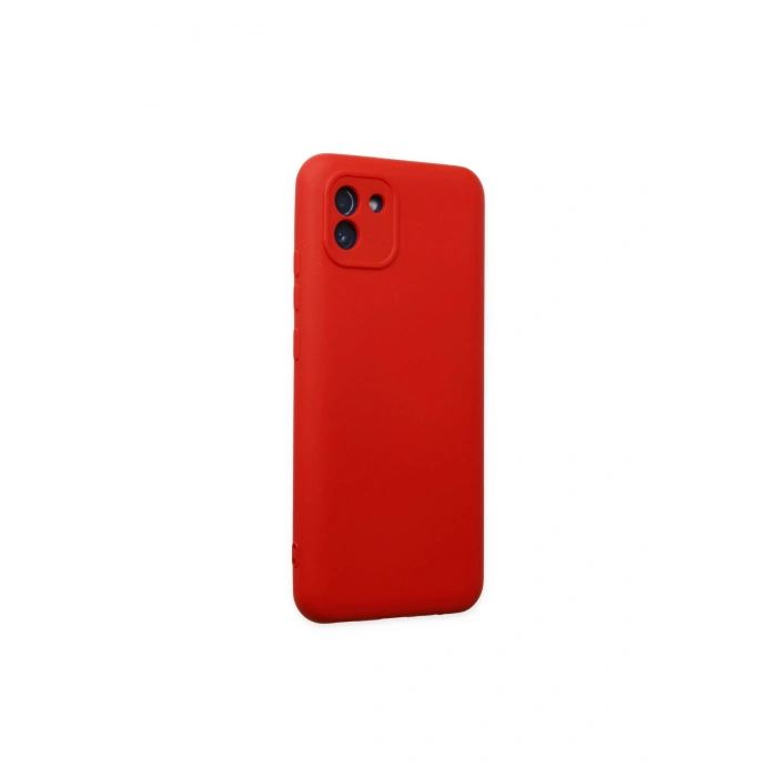 Samsung Galaxy A03 Kılıf Nano İçi Kadife Silikon - Kırmızı