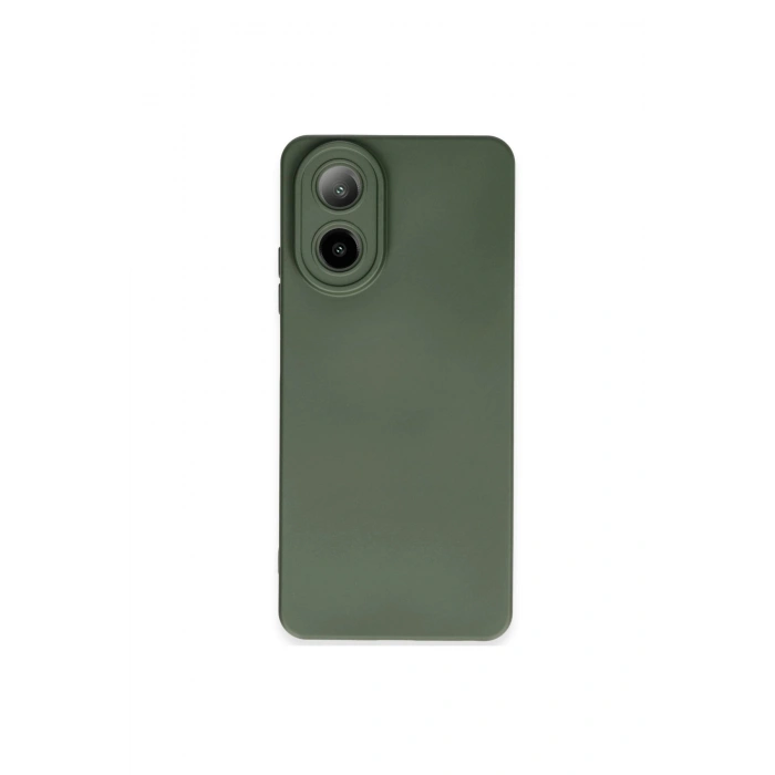 Oppo A38 Kılıf Nano İçi Kadife Silikon - Koyu Yeşil