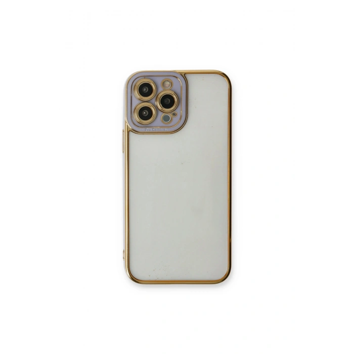 İphone 13 Pro Kılıf Liva Lens Silikon - Lila