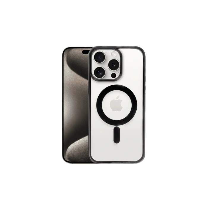İphone 15 Pro Kılıf Erozi Magsafe Kapak - Siyah