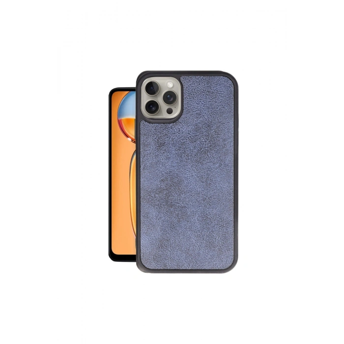 İphone 15 Pro Max Kılıf Aras Deri Kapak - Lacivert