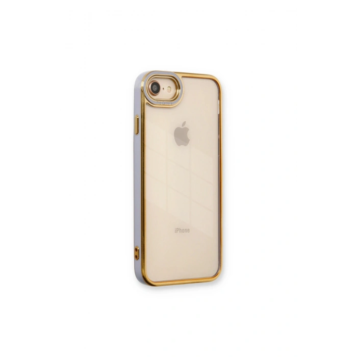 İphone 7 Kılıf Liva Lens Silikon - Lila