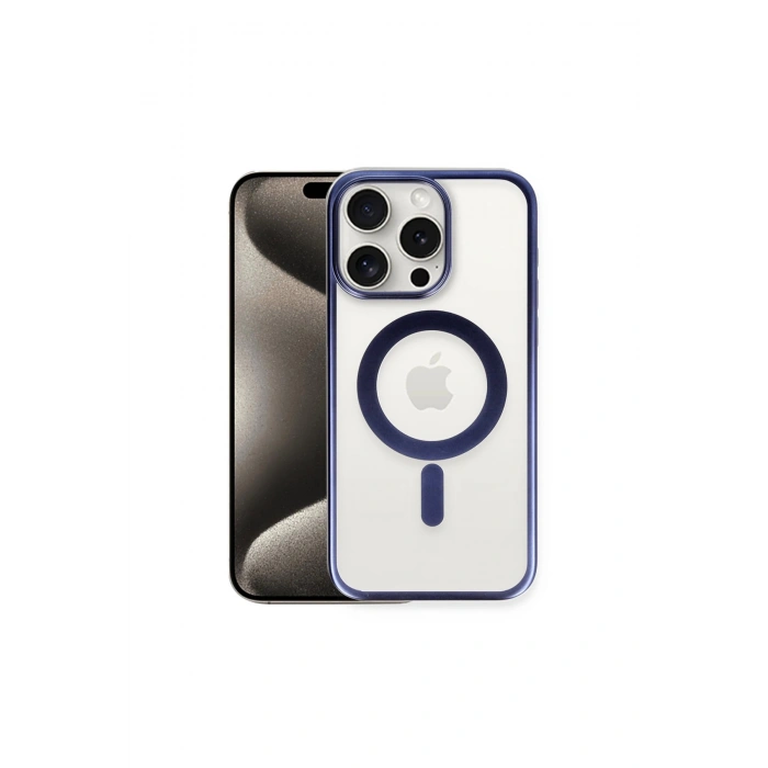 İphone 15 Pro Max Kılıf Erozi Magsafe Kapak - Lacivert