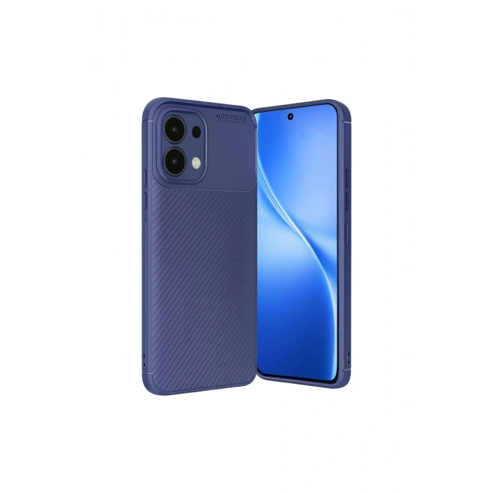 Oppo A6 Pro 4g Auto Focus Karbon Kapak - Lacivert