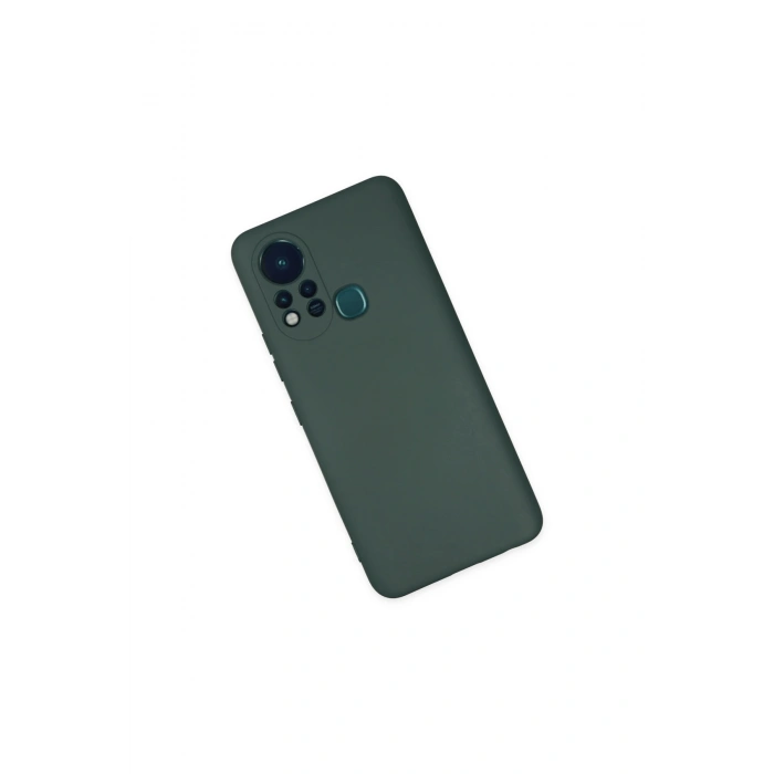 İnfinix Hot 11s Kılıf Nano İçi Kadife Silikon - Koyu Yeşil