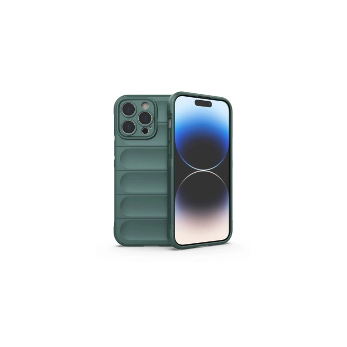 İphone 14 Pro Kılıf Optimum Silikon - Koyu Yeşil