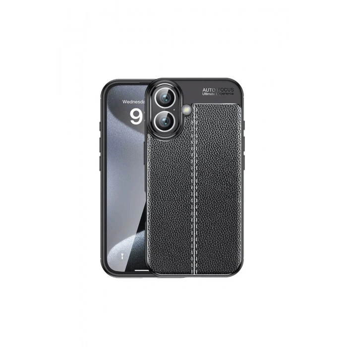 İphone 16 Kılıf Auto Focus Kapak - Siyah