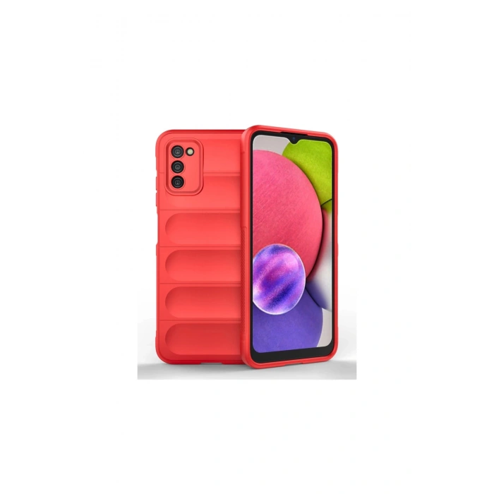 Samsung Galaxy A03s Kılıf Optimum Silikon - Kırmızı