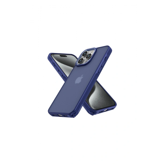 İphone 15 Pro Max Kılıf Elegant Kapak - Lacivert