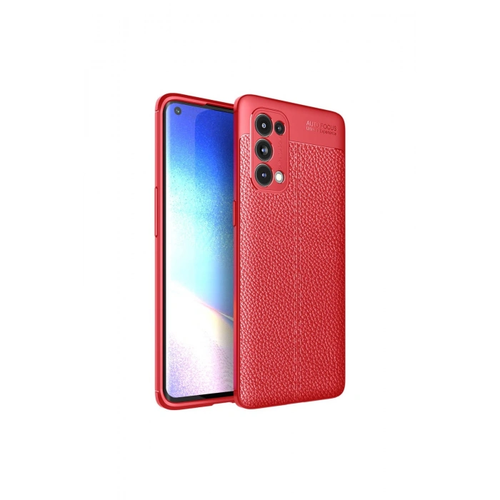 Oppo Reno 5 Pro Kılıf Auto Focus Kapak - Kırmızı