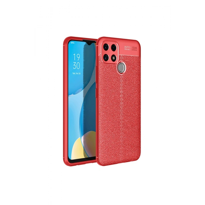 Oppo A15 Kılıf Auto Focus Kapak - Kırmızı