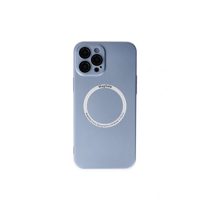 İphone 12 Pro Kılıf Jack Magneticsafe Lens Silikon - Sierra Blue