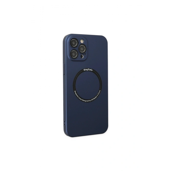 İphone 12 Pro Kılıf Jack Magneticsafe Lens Silikon - Lacivert