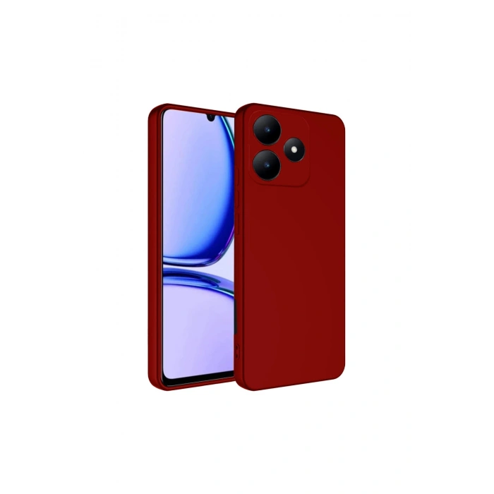 Realme C61 Kılıf First Silikon - Kırmızı