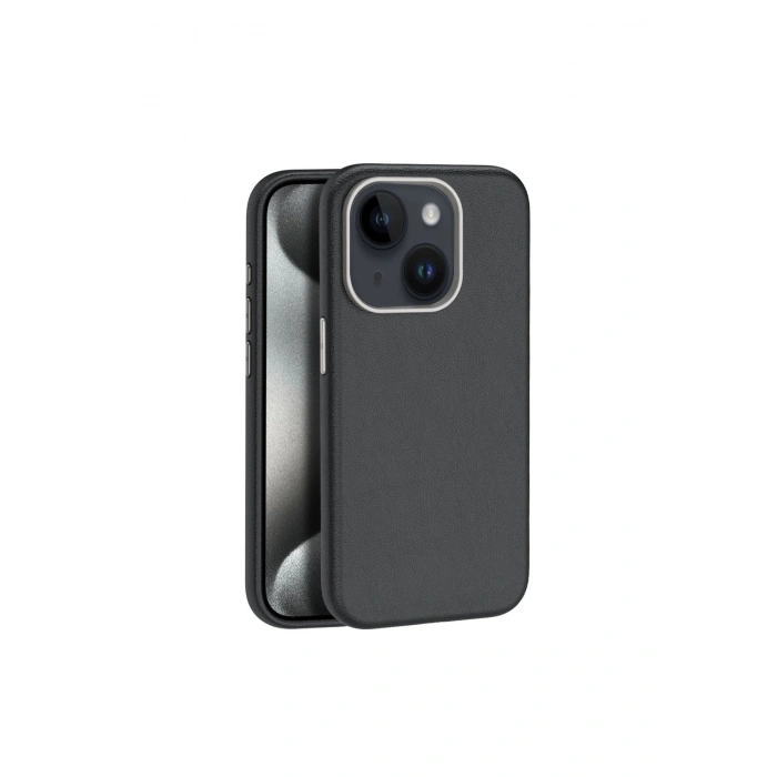 Joko İphone 15 Kılıf Wonder Deri Magsafe Kapak - Siyah