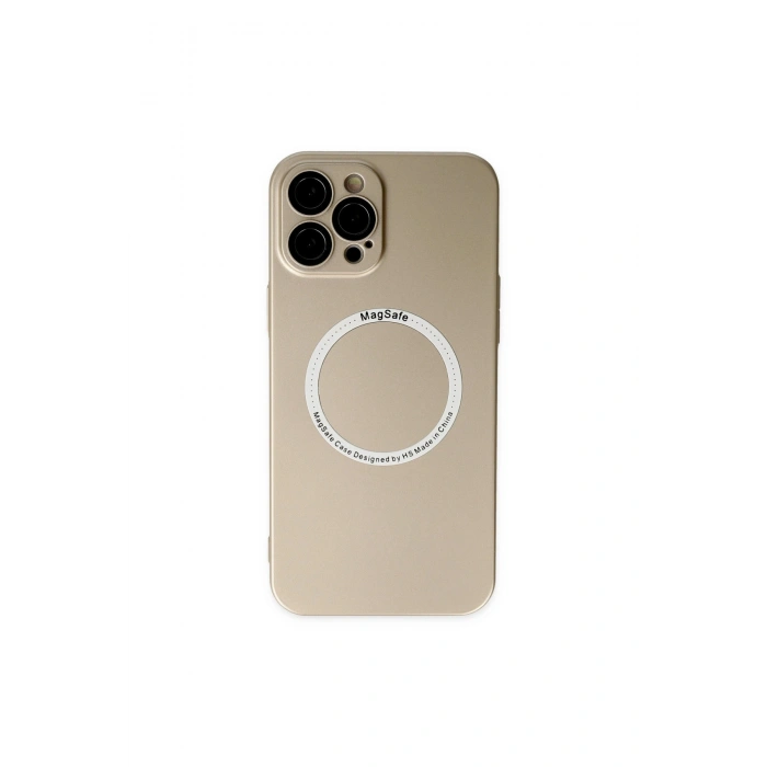 İphone 12 Pro Kılıf Jack Magneticsafe Lens Silikon - Gold