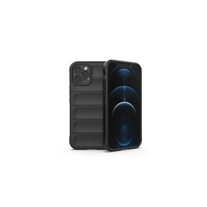 İphone 12 Pro Kılıf Optimum Silikon - Siyah