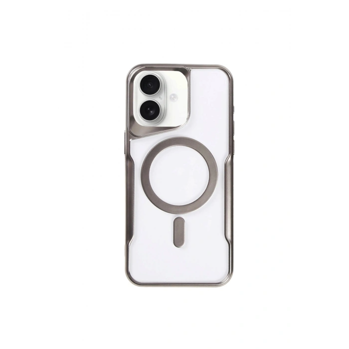 İphone 16 Kılıf Boyi Magsafe Silikon Kapak - Titan Gri