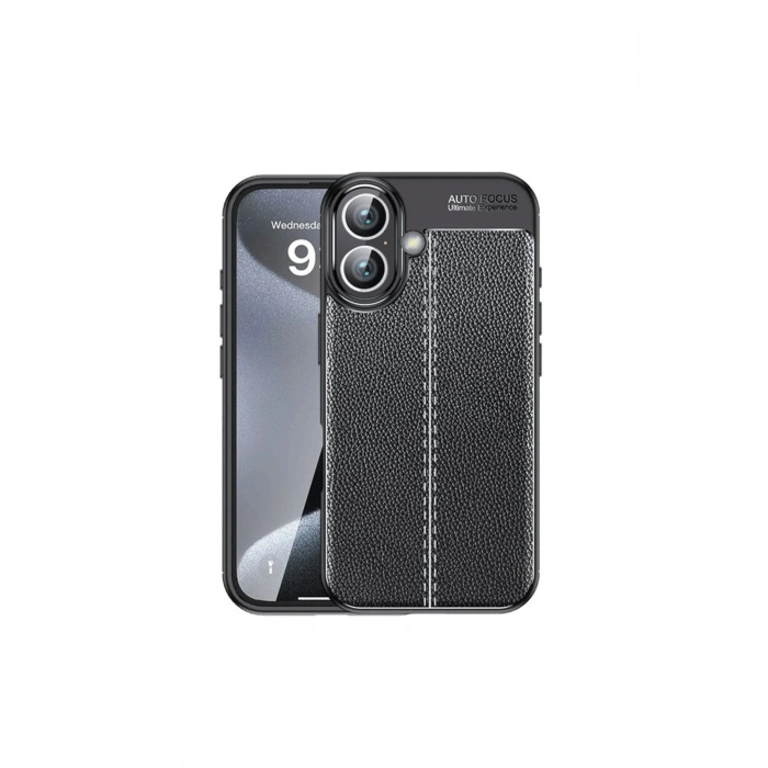 İphone 16 Plus Kılıf Auto Focus Kapak - Siyah