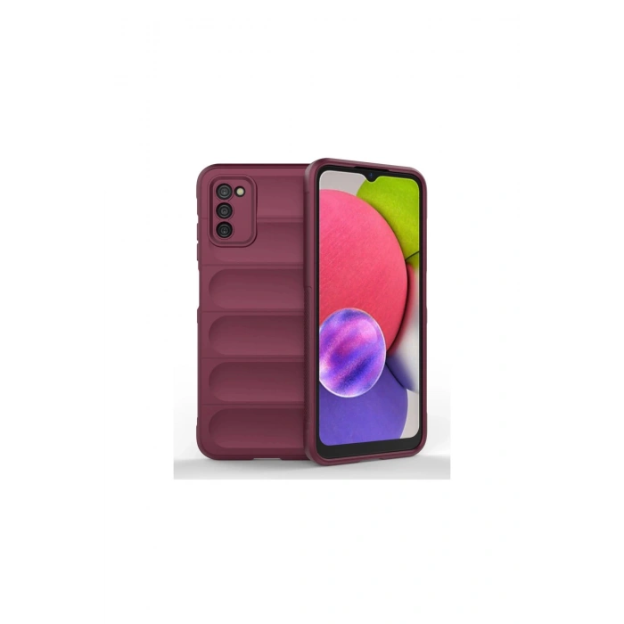 Samsung Galaxy A03s Kılıf Optimum Silikon - Bordo