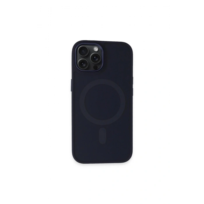 İphone 15 Pro Max Kılıf Oslo Magsafe Kapak - Lacivert