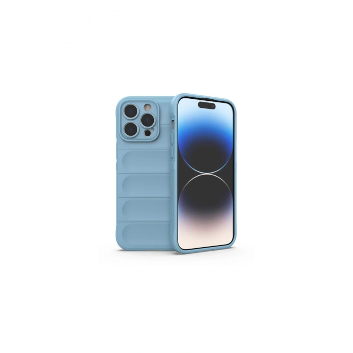 İphone 14 Pro Kılıf Optimum Silikon - Sky Blue