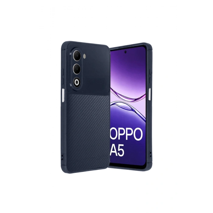 Oppo A5 4g Auto Focus Karbon Kapak - Lacivert
