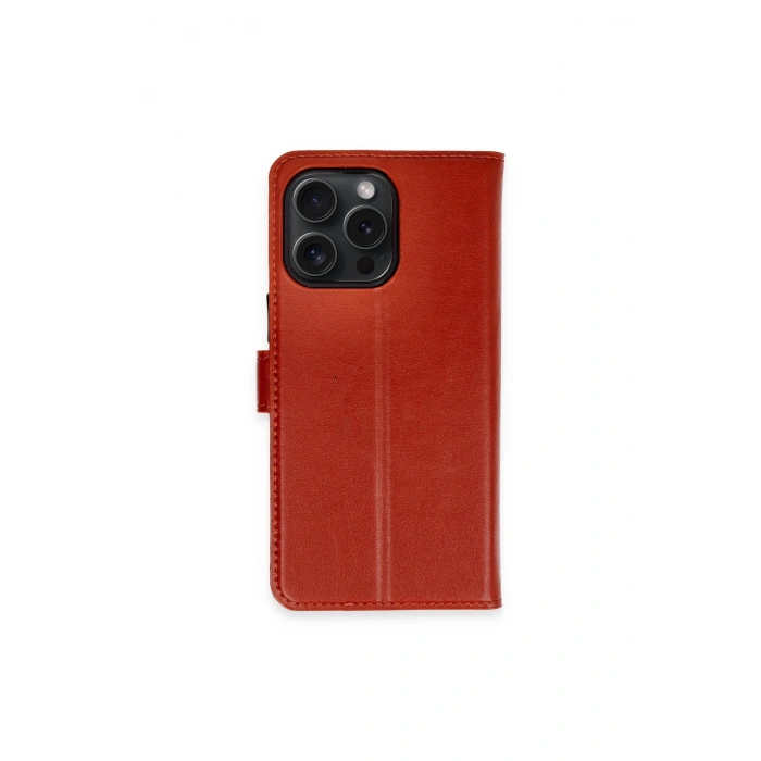 İphone 15 Pro Max Kılıf Trend S Plus Kapaklı Kılıf - Kırmızı