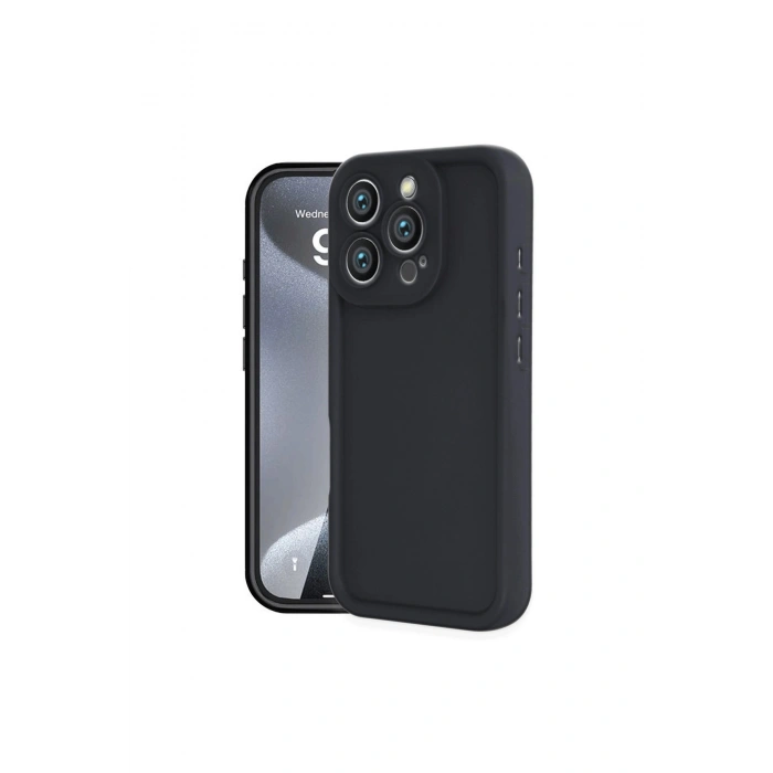 İphone 16 Pro Kılıf Viera Silikon - Siyah