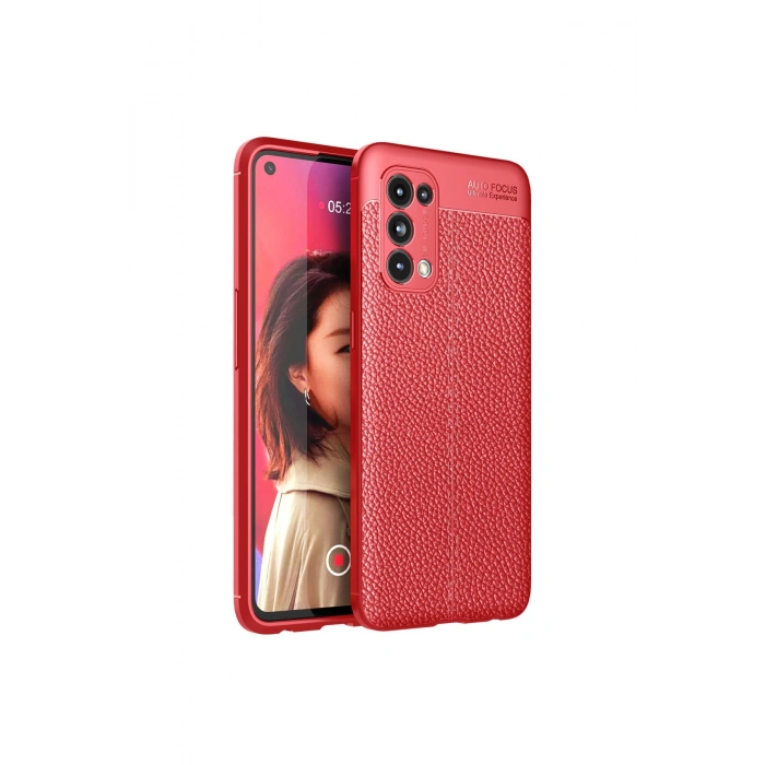 Oppo Reno 5 Kılıf Auto Focus Kapak - Kırmızı