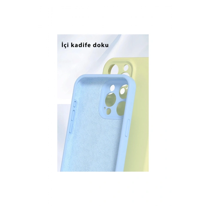 İphone 16 Pro Kılıf Nano İçi Kadife Silikon - Mavi