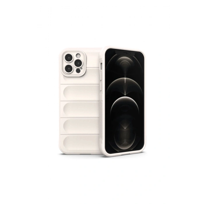 İphone 12 Pro Kılıf Optimum Silikon - Krem